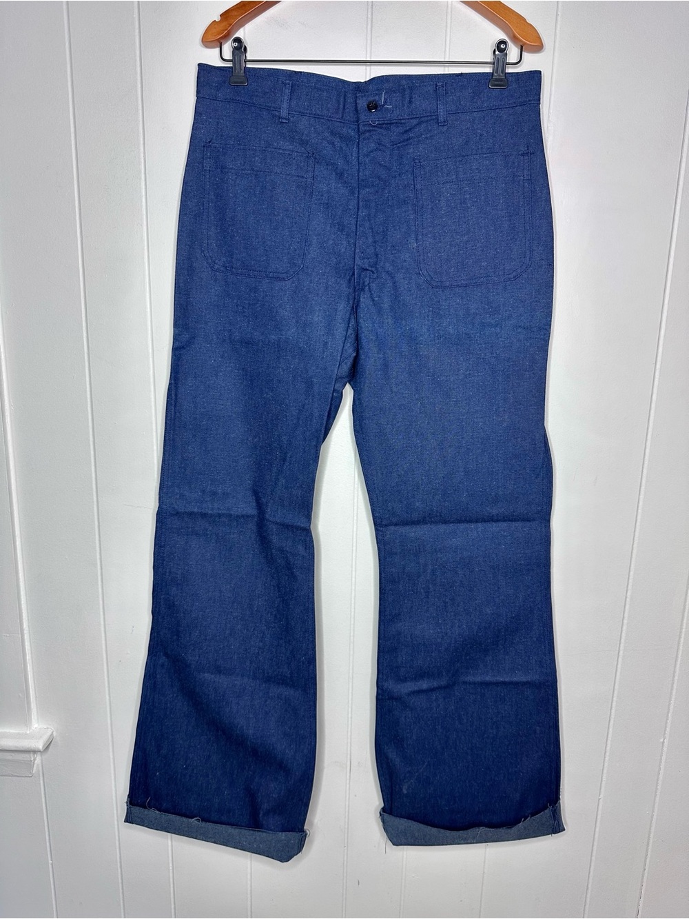 Vintage 80s Military Denim Utility Trousers Type II Flame Retardant USGI